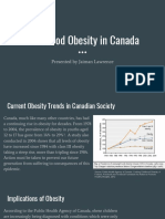 Childhood Obesity in Canada: Presented by Jaiman Lawrence