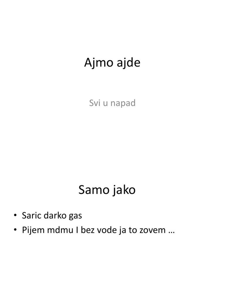 Ajmo Ajde | PDF