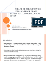 The Impact of Television On Sri Lankan Middle