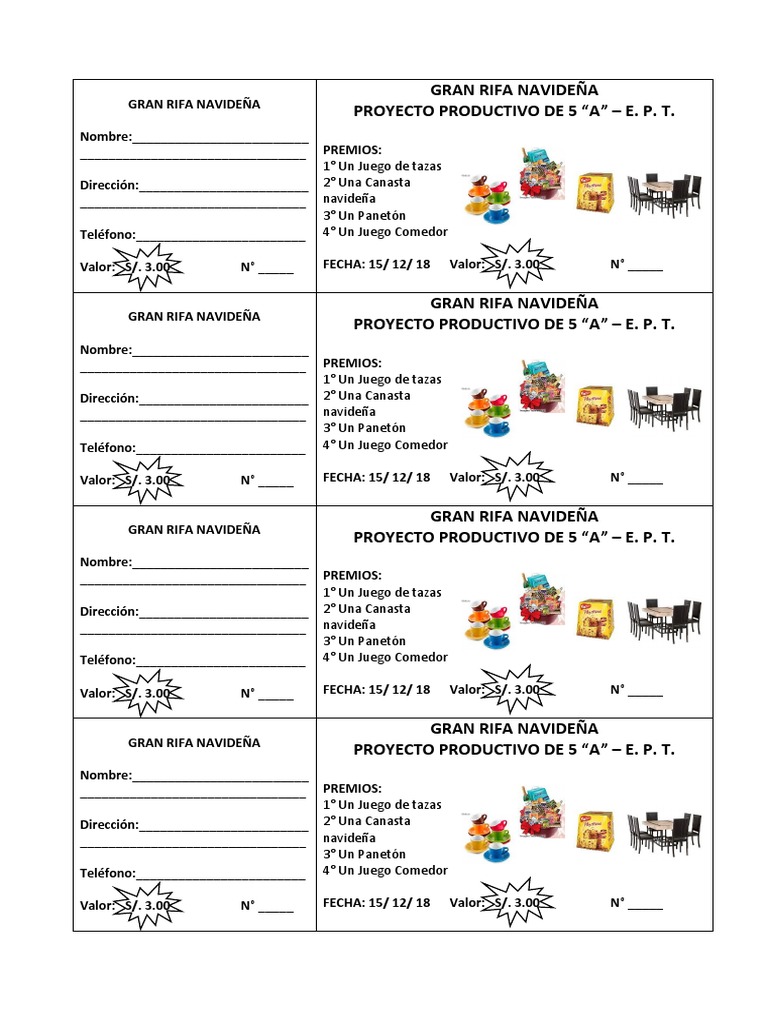 Ideas Para Rifas Originales 13 Ideas De Rifa Para Imprimir Rifa Para