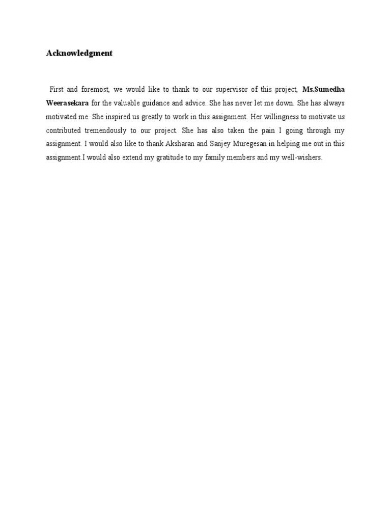 Acknowledgment | PDF | Self-Improvement | Lifestyle