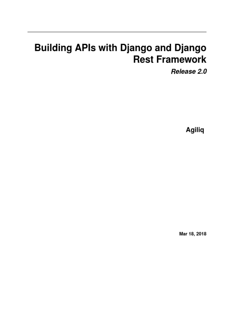 Django A Pi Book | PDF | Application Programming Interface | Password