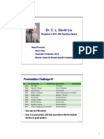 Dr. C. L. David Liu: Presentation Challenge #1