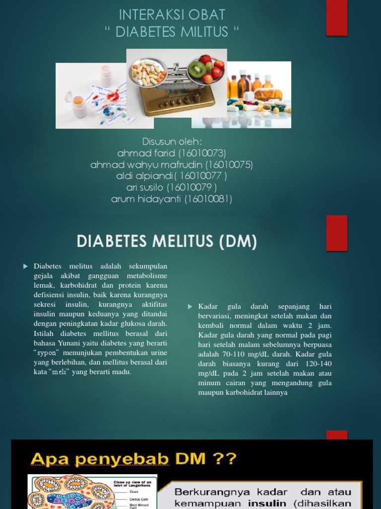 Interaksi Obat Antidiabetes Melitus | PDF