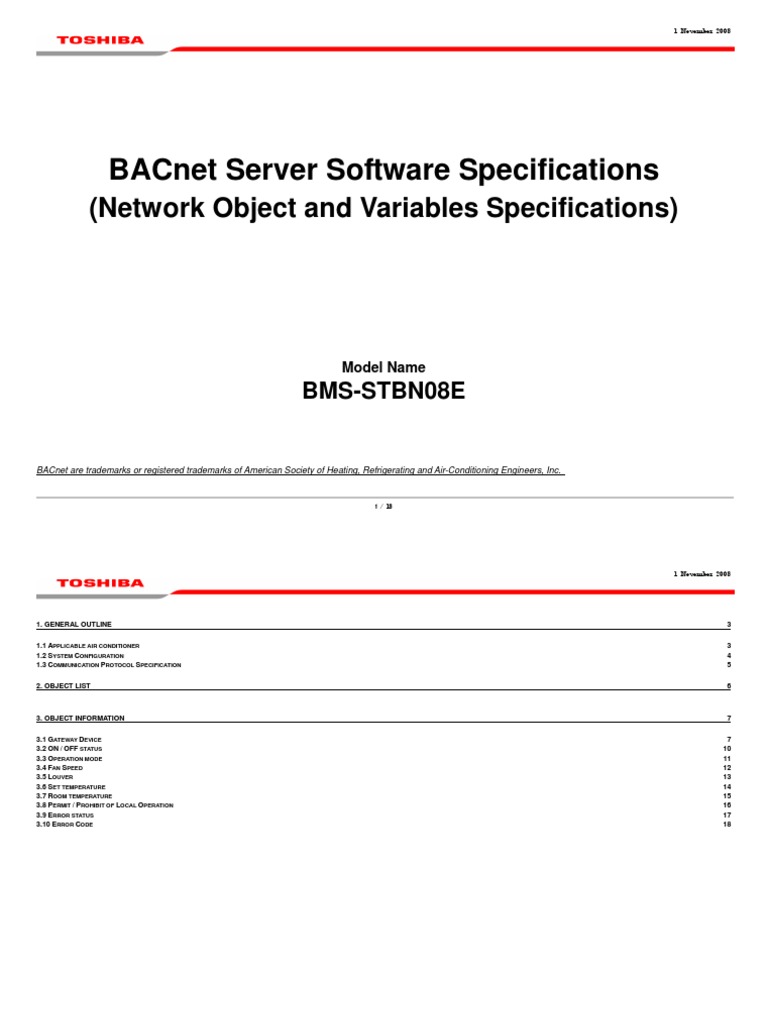 BACnet Server Software Guide | PDF | Ip Address | Data Type