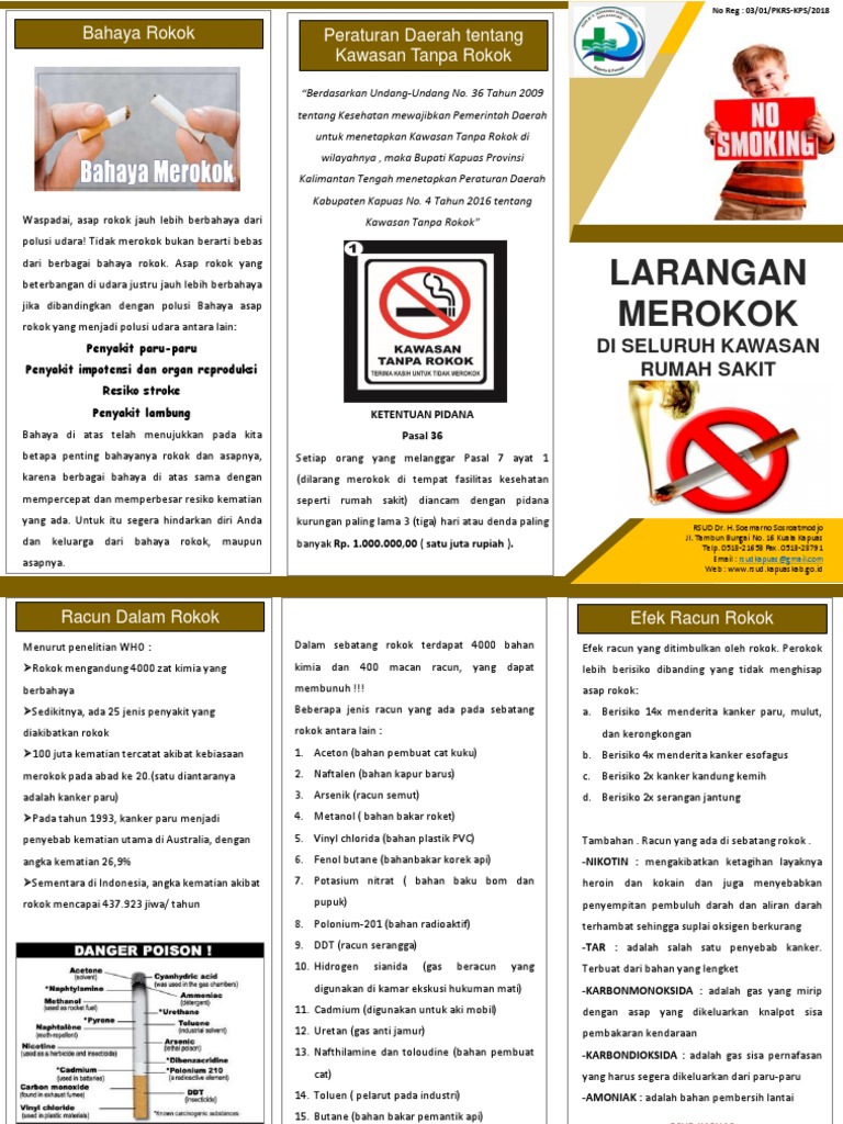 Template-Leaflet - Kawasan Tanpa Rokok RS Kapuas PDF | PDF