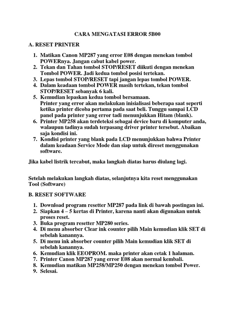 Cara Mengatasi Error 5b00 PDF