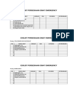 Ceklist Persediaan Obat Emergency