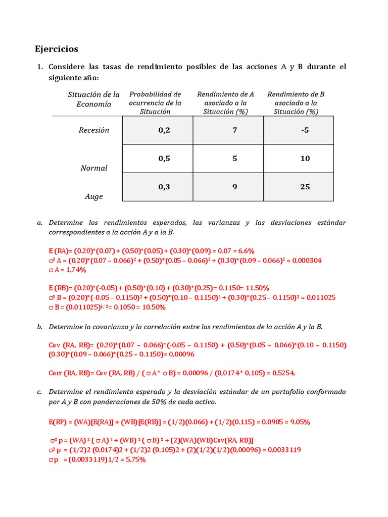 Análisis de Rendimientos y Riesgos en Finanzas | PDF | Inversiones ...