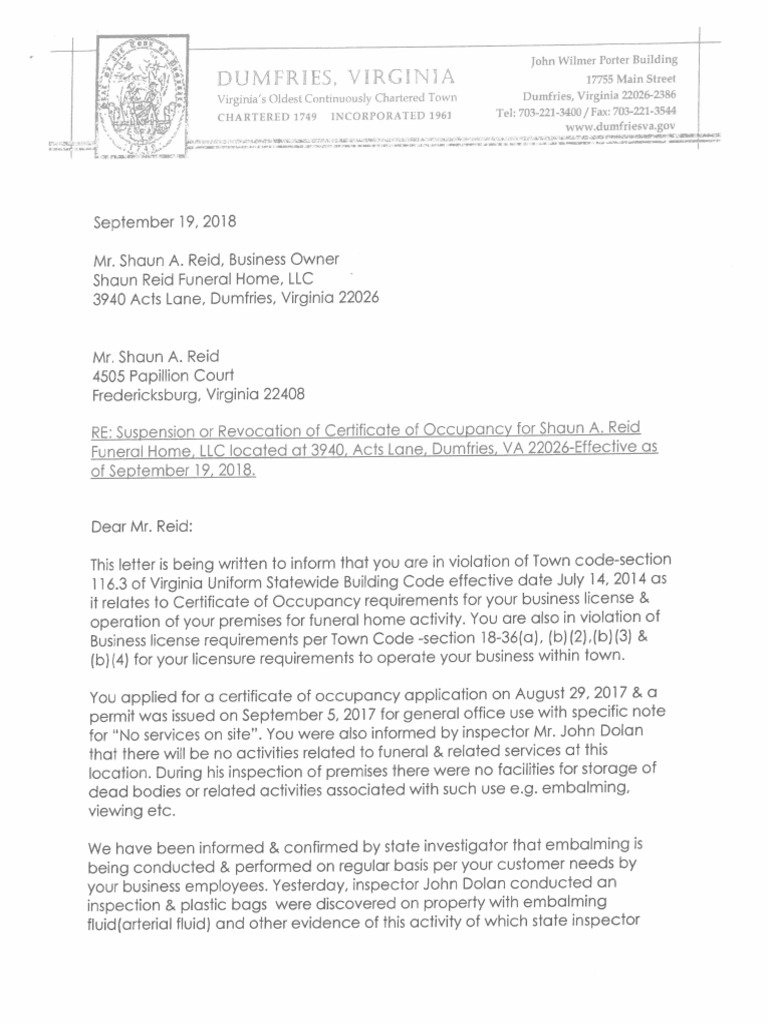 Reid Funeral Home Documentation PDF