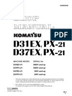 Komatsu D37EX-21 Bulldozer Service Repair Manual SN 5001 and Up PDF