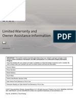 2018 Chevrolet Limited Warranty and Owner Assistance Information