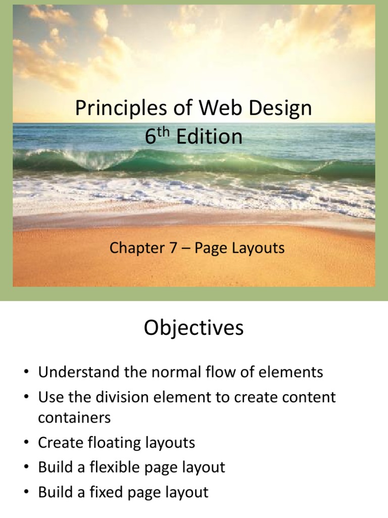 Principles of Web Design 6 Edition: Chapter 7 - Page Layouts | PDF ...