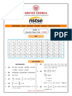 Class 4 NSTSE Solutions Paper Code 449 - 2018