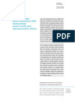 German Foreign Direct Investment (FDI) Relationships: Recent Trends and Macroeconomic Effects