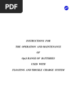 O&M Manual For Tubular Batteries