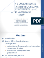 Stid 6034 E-Government & Managing Ict in Public Sector ICT in Management Topic 9