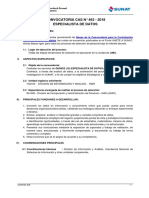 Convocatoria Cas #463 - 2018 Especialista de Datos