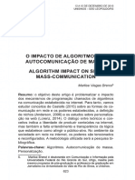 o Impacto Dos Algoritimos Na Comunicação de Massa