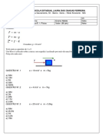 Fisica - Prova EI 1 Ano