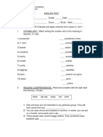 ENGLISH TEST 7°