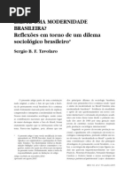 Tavolaro. Existe Uma Modernidade Brasileira?