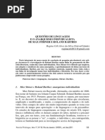 SILVA, Regina. Stirner e Barthes - Questões Da Linguagem e o Anarquismo Individualista