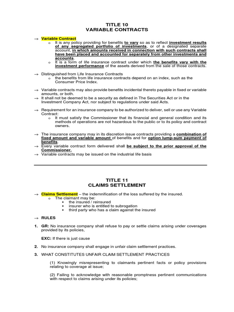 Title 10 Variable Contracts | PDF | Life Insurance | Insurance