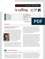 Brussels Calling, Belgian EU Presidency, Business Newsletter, 18/10/2010, Issue 5
