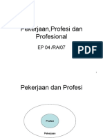 Pekerjaan, Profesi dan Profesional