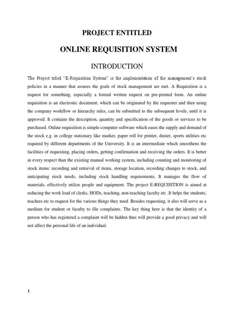 E-Requisition System Overview | PDF | Computer Programming | Software