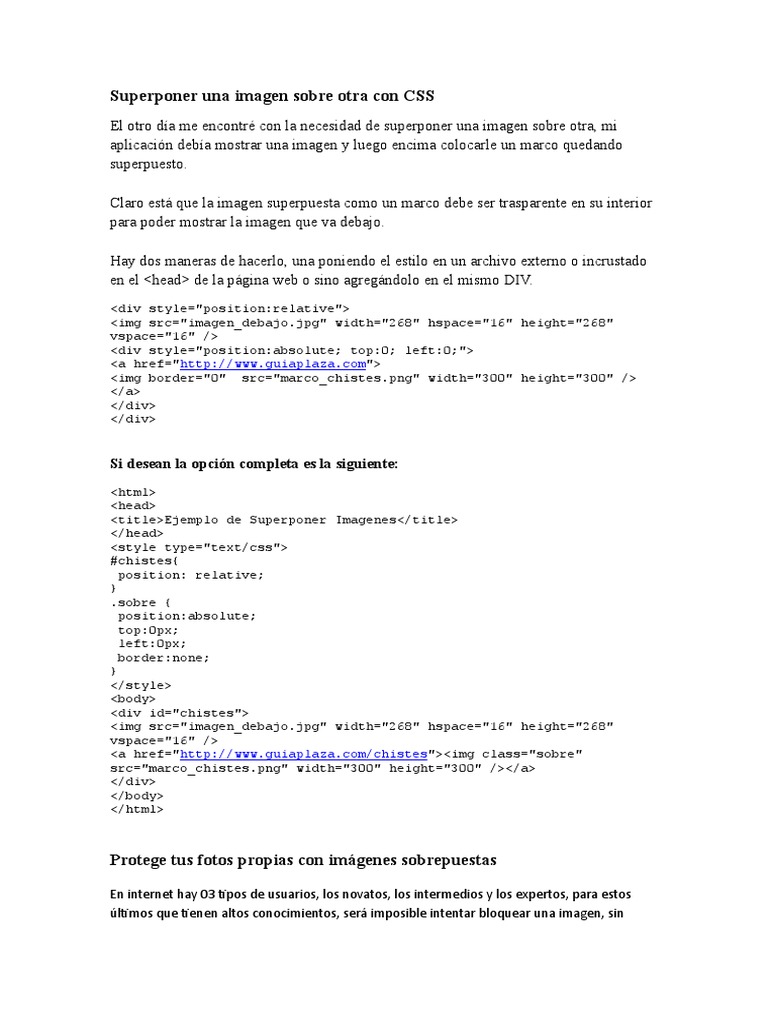 superponer una imagen sobre otra con