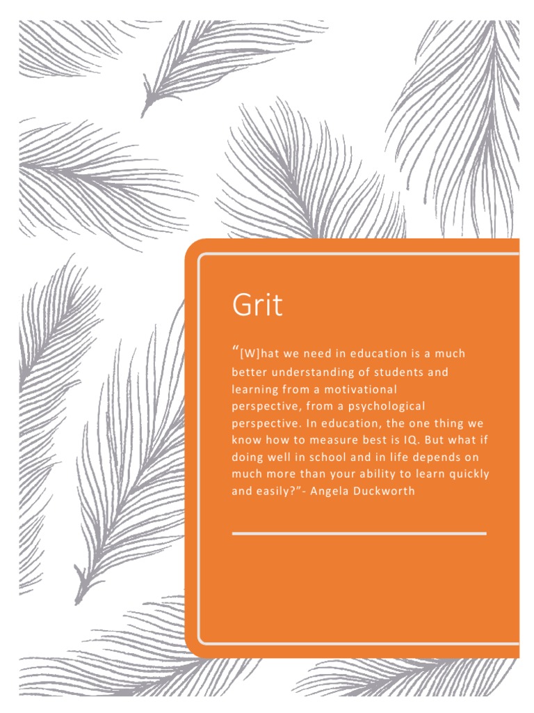 grit Grit (Personality Trait) Psychology & Cognitive Science