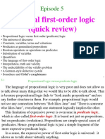 Classical First-Order Logic (Quick Review) : Episode 5