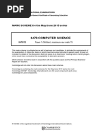 IGCSE Computer Science Mark Scheme