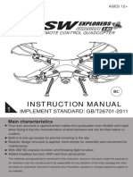 SW Explorers Remote Control Quadcopter Instruction Manual