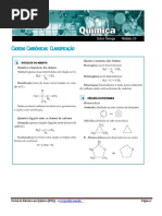 CADEIAS CARBÔNICAS CLASSIFICAÇÃO