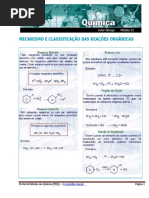 Mecanismo e Classificação Das Reações Orgânicas