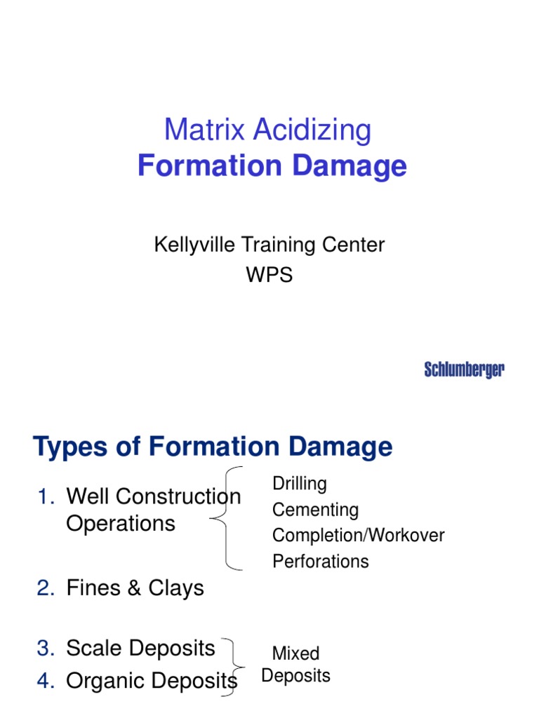 Formation Damage | PDF | Iron | Solubility