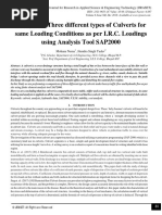 Analysis of Three different types of Culverts for same Loading Conditions as per I.R.C. Loadings using Analysis Tool SAP2000