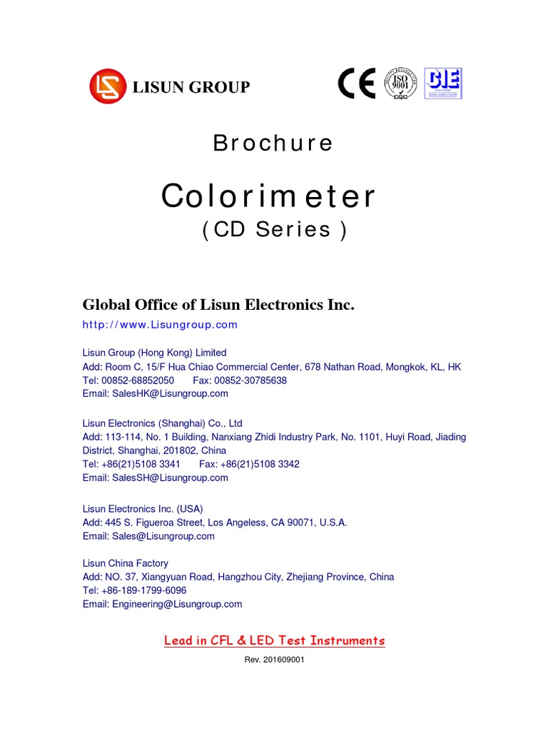 Colorimeter | PDF | Optics | Light