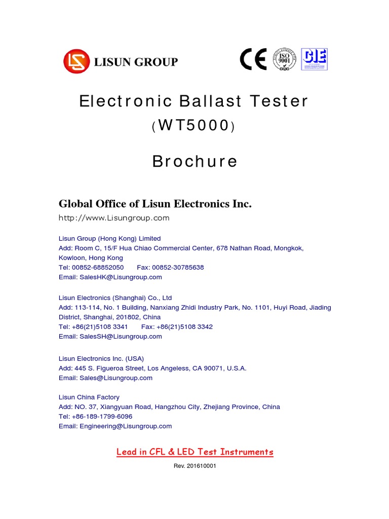 Electronic Ballast Tester PDF Incandescent Light Bulb