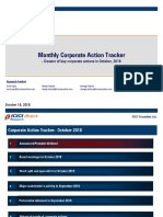 Monthly Corporate Action Tracker: - Dossier of Key Corporate Actions in October, 2018