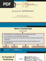 Lecture 07: PARTITIONING: Prof. Indranil Sengupta