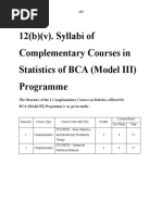 Statistics For BCA