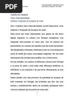 Portugal é um país onde já há alguma variedade de origens de grupos migratórios.docx