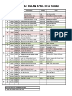 Jadual Kuliah Ssuak April 2017