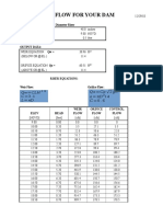 Riser Flow For Your Dam: Input Data: 48" Diameter Riser