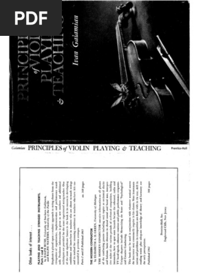 Ivan Galamian Principles of Violin Playing and Teaching PDF PDF