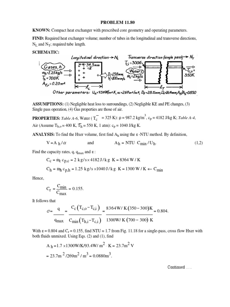 Heat Exchanger Design Calculations | PDF | Heat Transfer | Branches Of ...